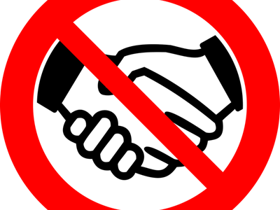 kein Händeschütteln Vermeiden Sie bitte den freundlichen Händedruck zur Begrüßung und Verabschiedung.